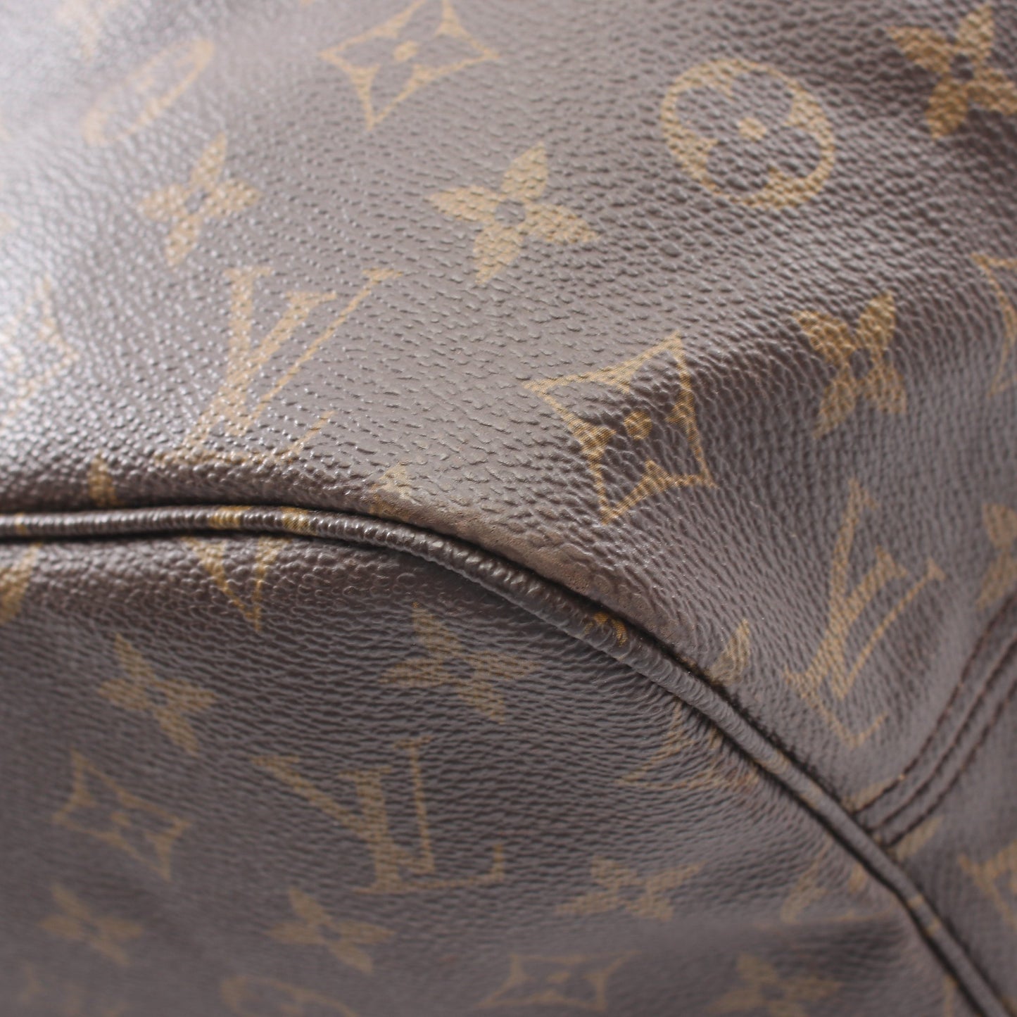 ネヴァーフルMM モノグラム ショルダーバッグ トートバッグ PVC レザー ブラウン ルイヴィトン バッグ LOUIS VUITTON
