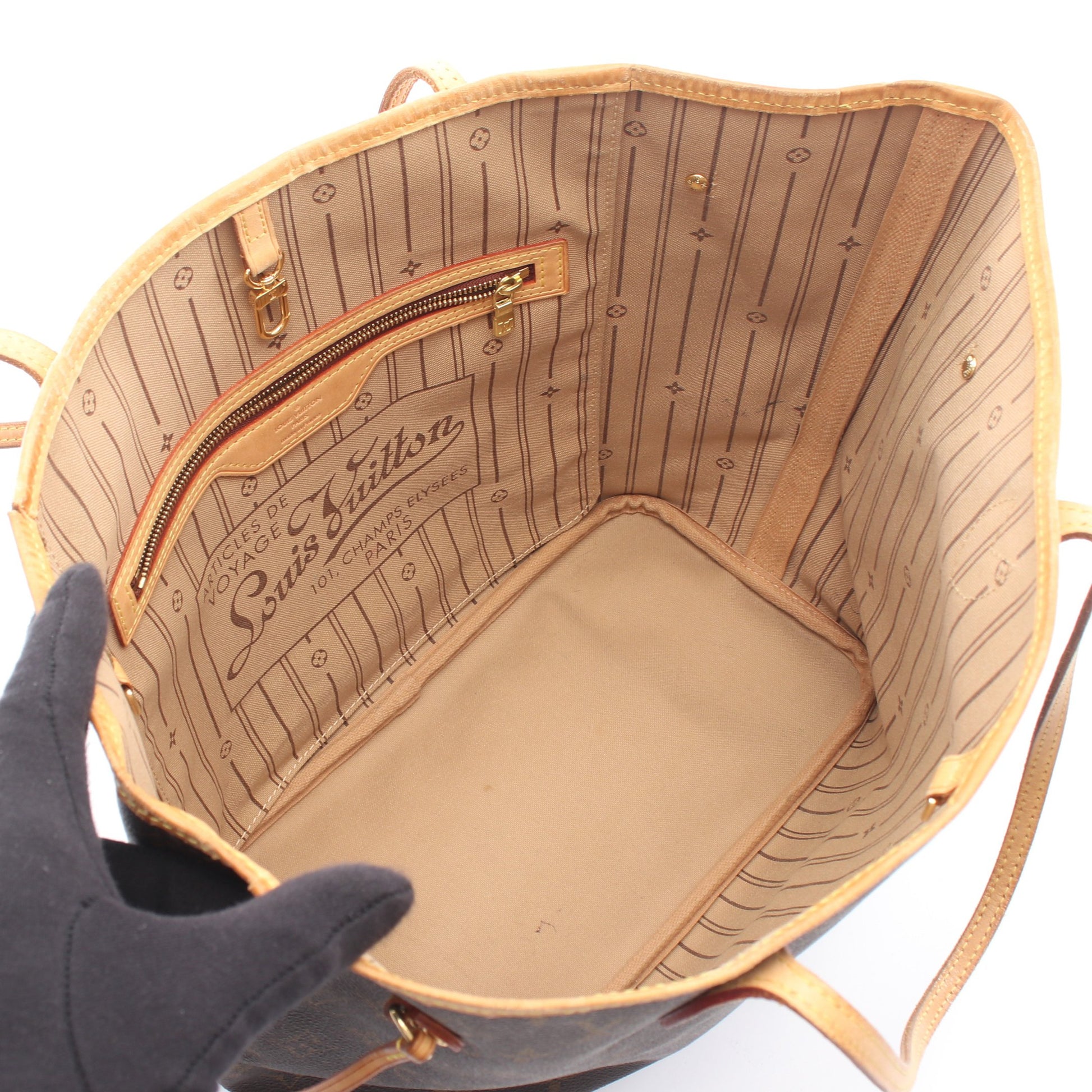 ネヴァーフルMM モノグラム ショルダーバッグ トートバッグ PVC レザー ブラウン ルイヴィトン バッグ LOUIS VUITTON
