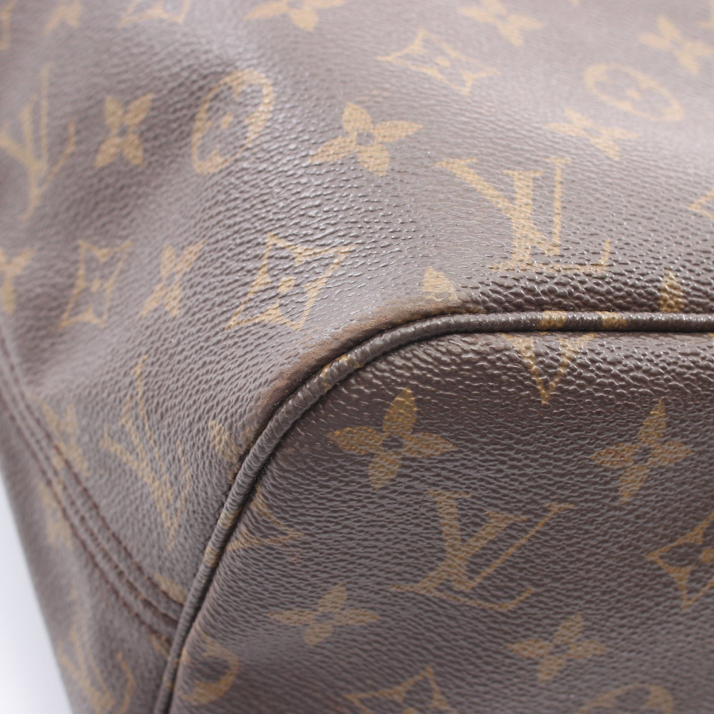 ネヴァーフルMM モノグラム ショルダーバッグ トートバッグ PVC レザー ブラウン ルイヴィトン バッグ LOUIS VUITTON