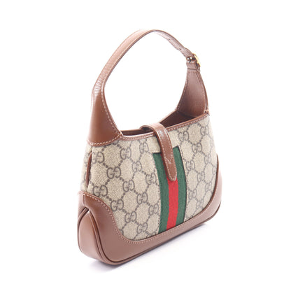 ジャッキー 1961 GGスプリーム 2WAY ハンドバッグ PVC レザー ベージュ ブラウン マルチカラー グッチ バッグ GUCCI