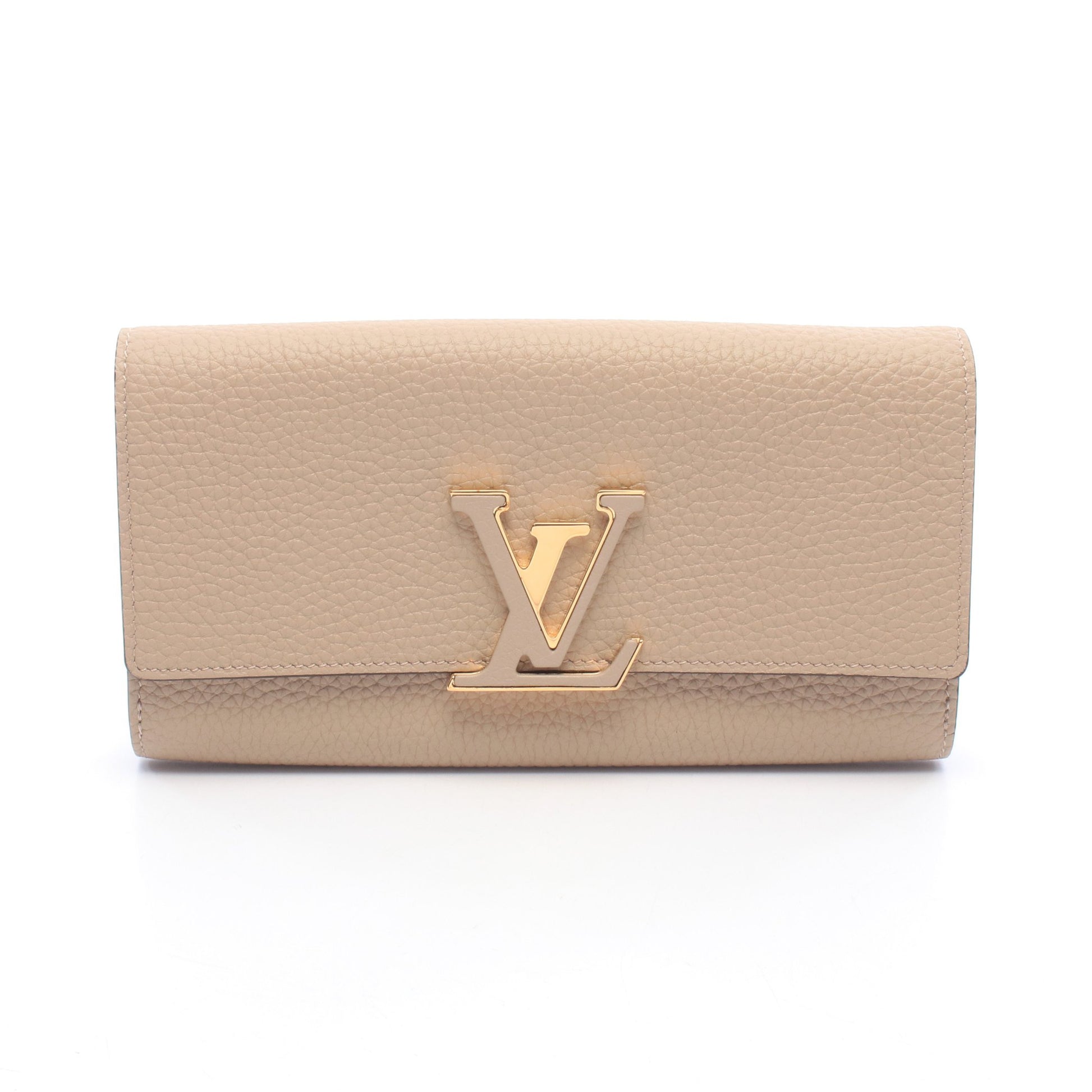 ポルトフォイユ カプシーヌ ガレ 二つ折り長財布 トリヨンレザー グレーベージュ ルイヴィトン 財布・小物 LOUIS VUITTON
