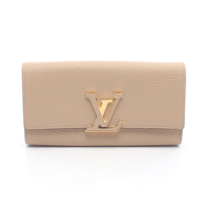 ポルトフォイユ カプシーヌ ガレ 二つ折り長財布 トリヨンレザー グレーベージュ ルイヴィトン 財布・小物 LOUIS VUITTON