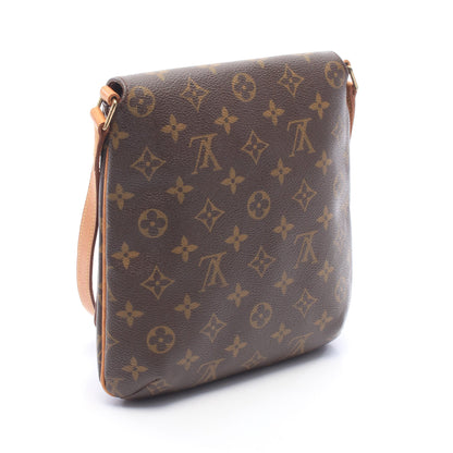 ミュゼットサルサ ショートストラップ モノグラム ショルダーバッグ PVC レザー ブラウン ルイヴィトン バッグ LOUIS VUITTON