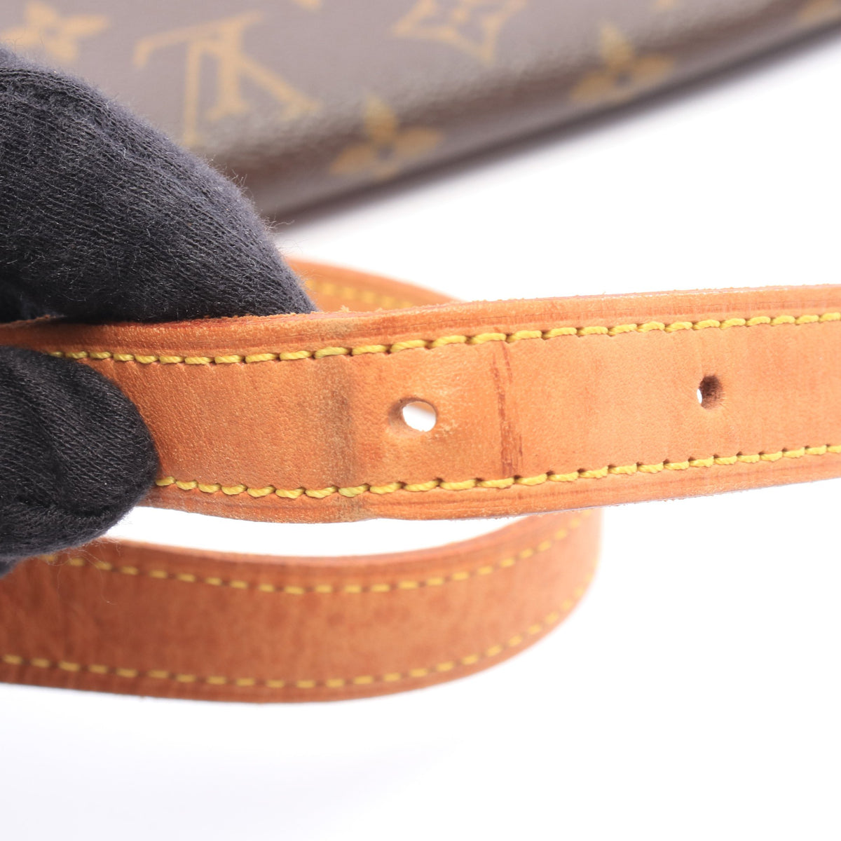 ミュゼットサルサ ショートストラップ モノグラム ショルダーバッグ PVC レザー ブラウン ルイヴィトン バッグ LOUIS VUITTON