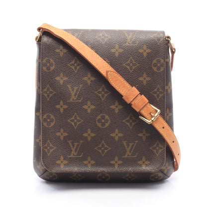 ミュゼットサルサ ショートストラップ モノグラム ショルダーバッグ PVC レザー ブラウン ルイヴィトン バッグ LOUIS VUITTON