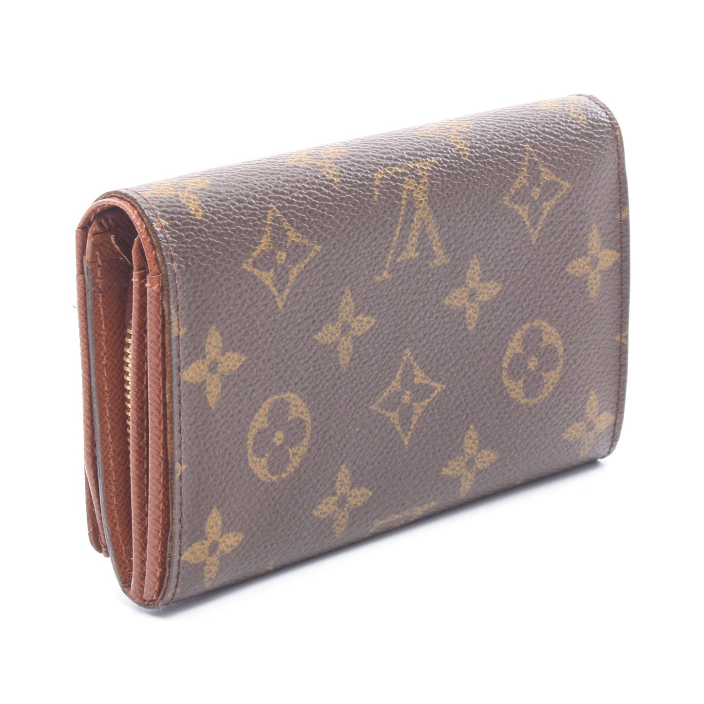 ポルトモネ ビエ トレゾール モノグラム 二つ折り財布 PVC レザー ブラウン ルイヴィトン 財布・小物 LOUIS VUITTON