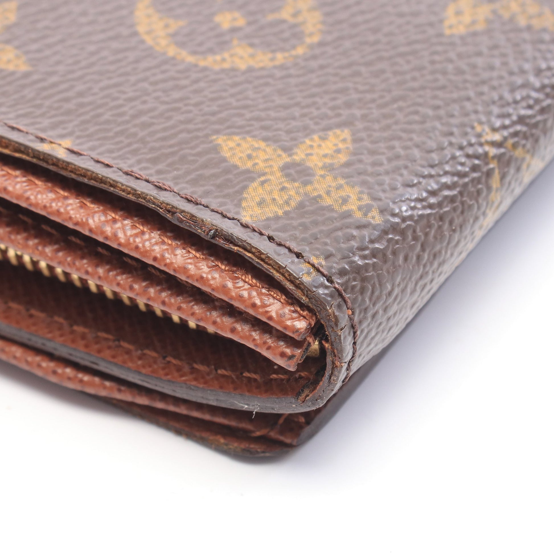 ポルトモネ ビエ トレゾール モノグラム 二つ折り財布 PVC レザー ブラウン ルイヴィトン 財布・小物 LOUIS VUITTON