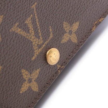 ポルトモネ ビエ トレゾール モノグラム 二つ折り財布 PVC レザー ブラウン ルイヴィトン 財布・小物 LOUIS VUITTON