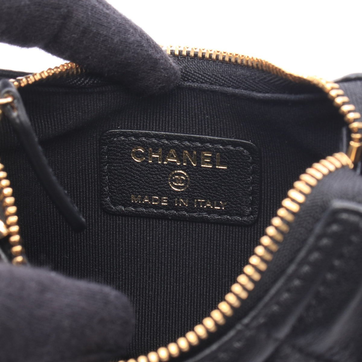 マトラッセ スモール ホーボーバッグ チェーンショルダーバッグ ラムスキン ブラック ゴールド金具 シャネル バッグ CHANEL