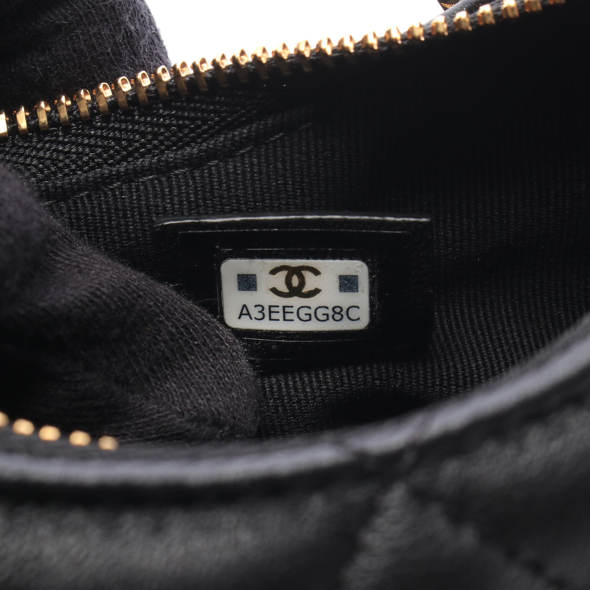 マトラッセ スモール ホーボーバッグ チェーンショルダーバッグ ラムスキン ブラック ゴールド金具 シャネル バッグ CHANEL