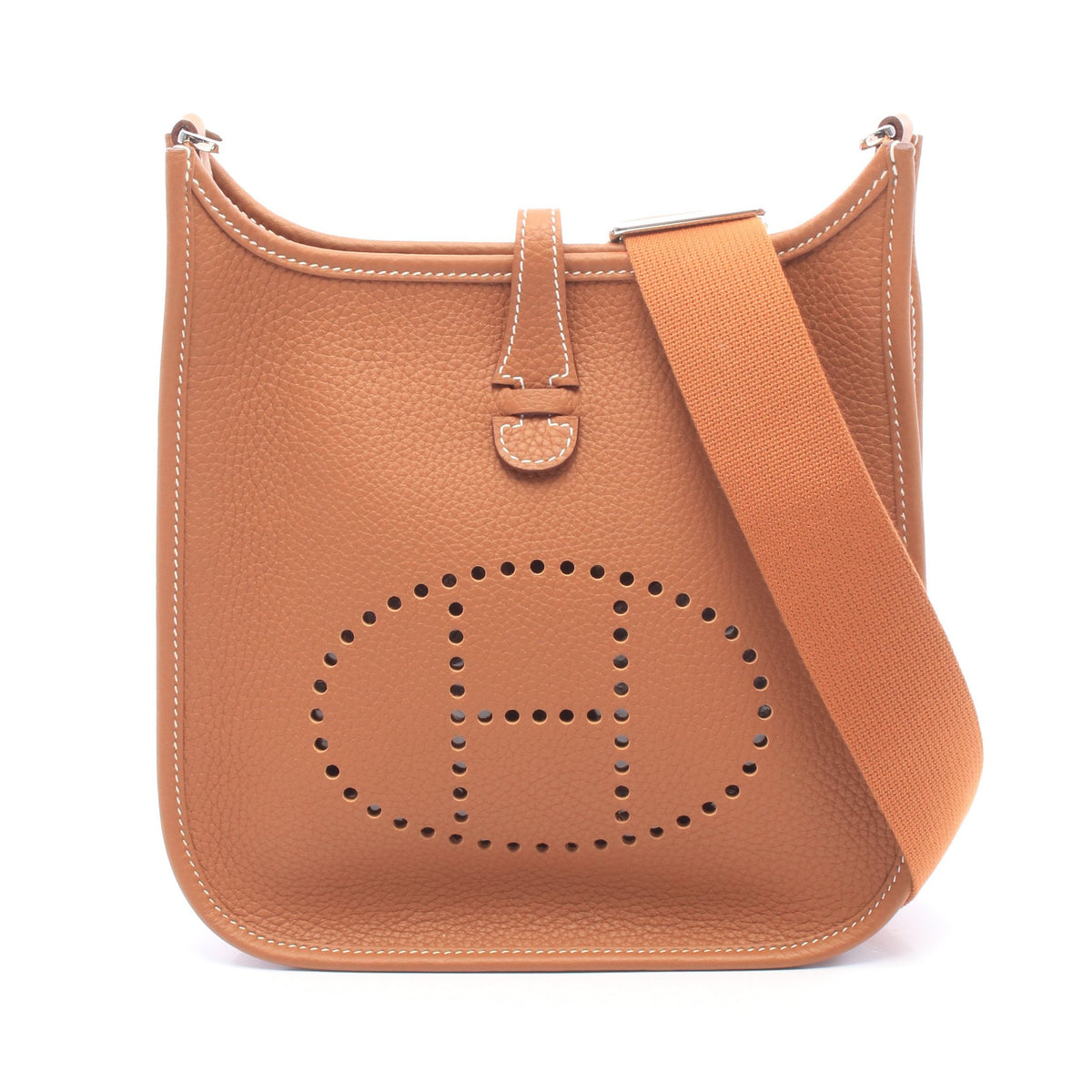 エヴリン23 ゴールド ショルダーバッグ トリヨンクレマンス ブラウン シルバー金具 G刻印 エルメス バッグ HERMES