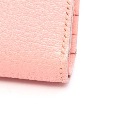 ベアンコンパクト ローズコンフェッティ 二つ折り財布 シェーブル ピンク シルバー金具 R刻印 エルメス 財布・小物 HERMES