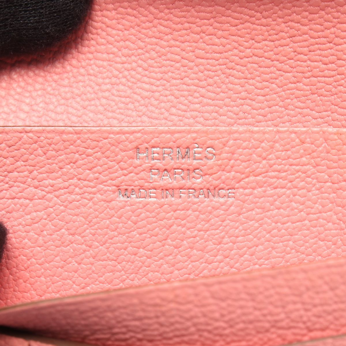 ベアンコンパクト ローズコンフェッティ 二つ折り財布 シェーブル ピンク シルバー金具 R刻印 エルメス 財布・小物 HERMES