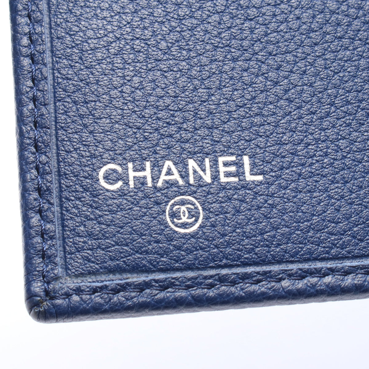 ココマーク パスポートケース パスケース レザー ネイビー シルバー金具 シャネル 財布・小物 CHANEL