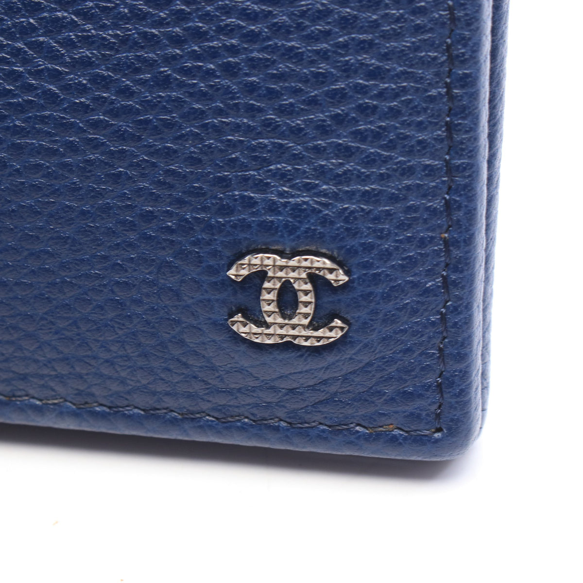 ココマーク パスポートケース パスケース レザー ネイビー シルバー金具 シャネル 財布・小物 CHANEL