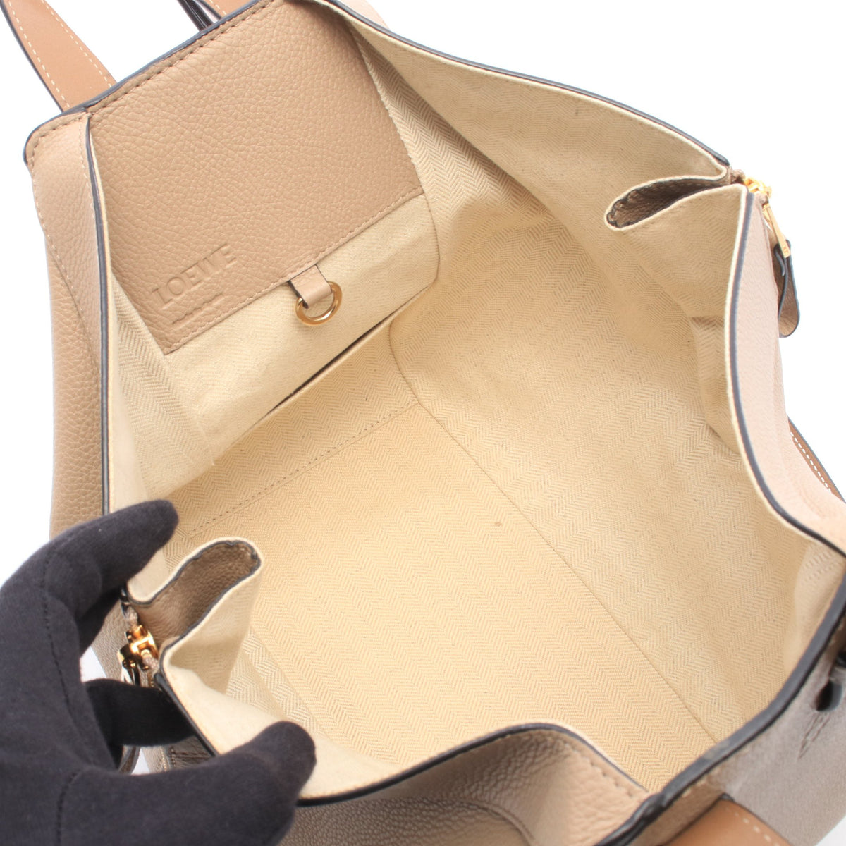 HAMMOCK SMALL ハンモック スモール 2WAY ハンドバッグ レザー グレーベージュ ロエベ バッグ LOEWE