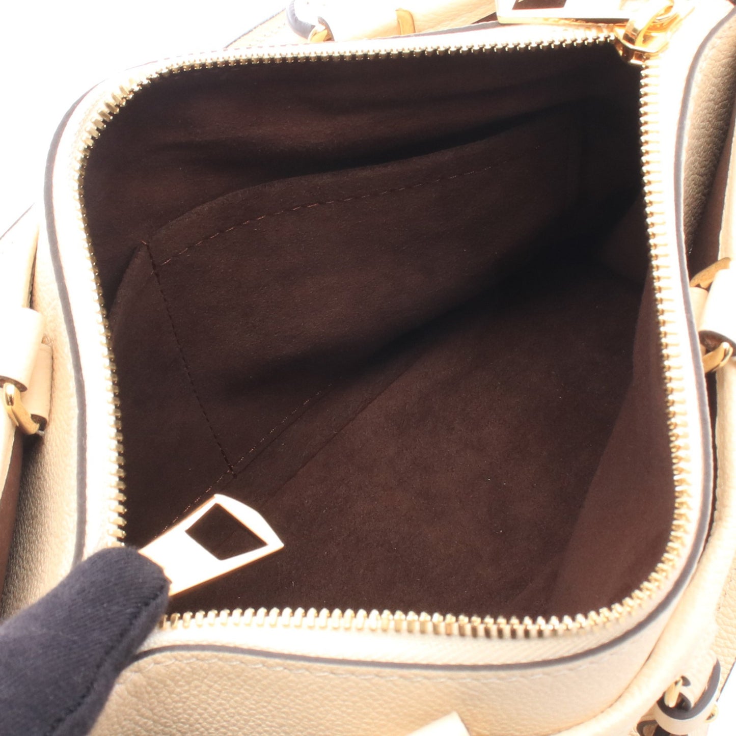 トリアノンPM モノグラムアンプラント クレーム 2WAY ハンドバッグ レザー ライトベージュ ルイヴィトン バッグ LOUIS VUITTON