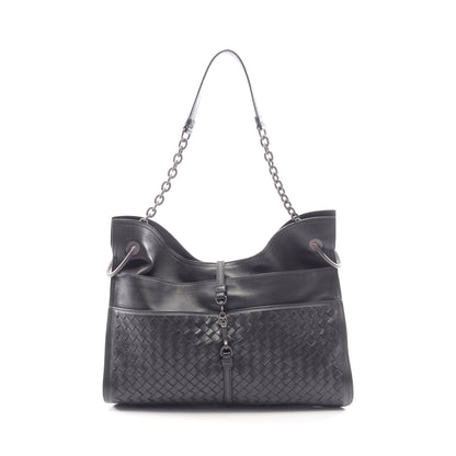 イントレチャート ワンショルダーバッグ レザー ブラック ボッテガヴェネタ バッグ BOTTEGA VENETA