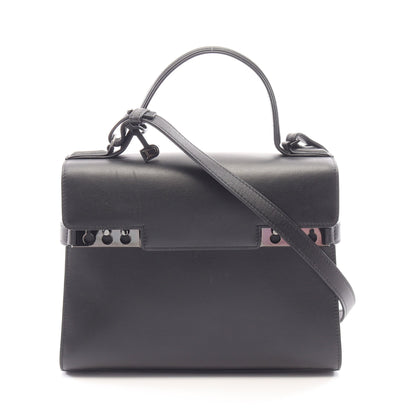 タンペートMM 2WAY ハンドバッグ レザー ブラック デルヴォー バッグ DELVAUX
