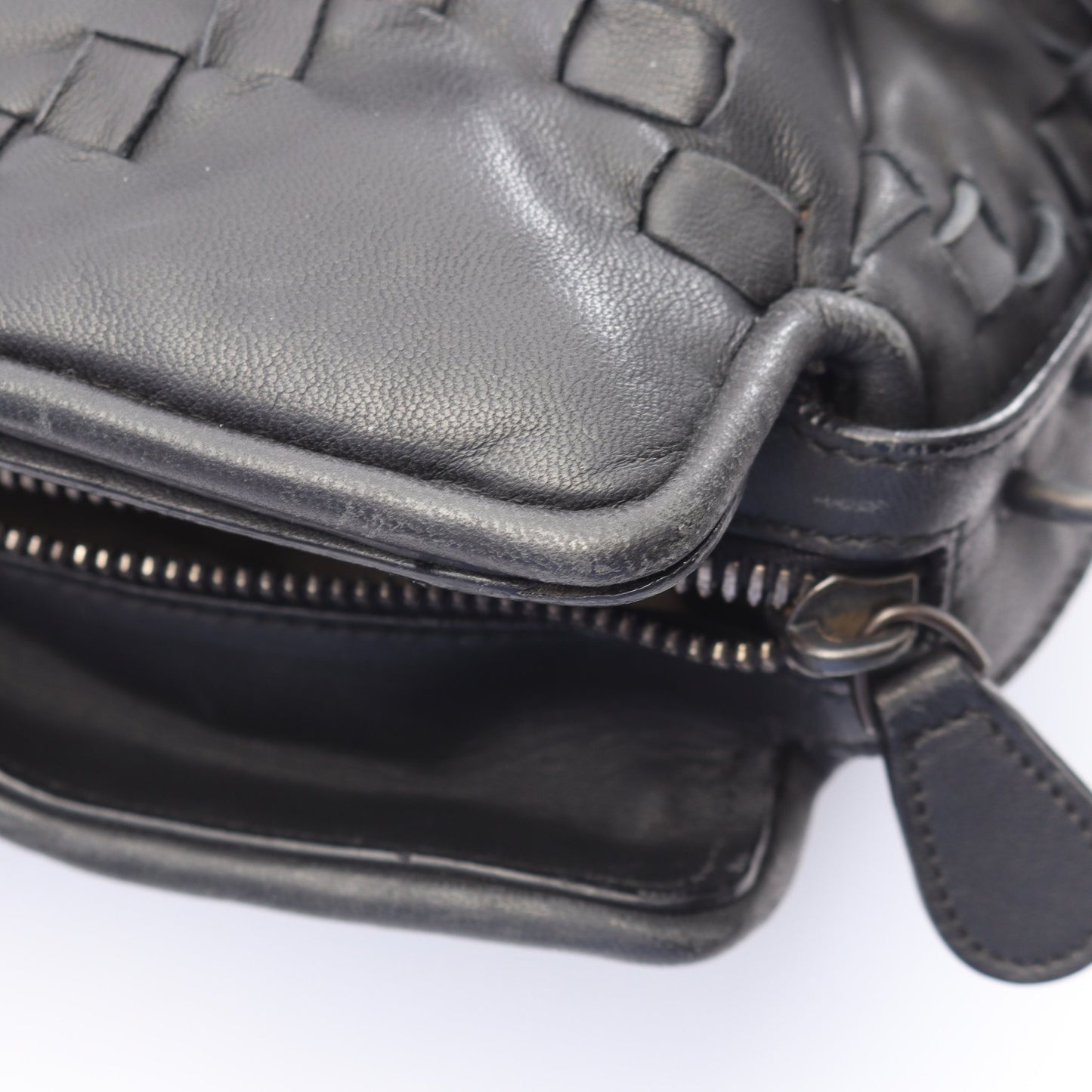 イントレチャート 2WAY ボストンバッグ レザー ブラック ボッテガヴェネタ バッグ BOTTEGA VENETA