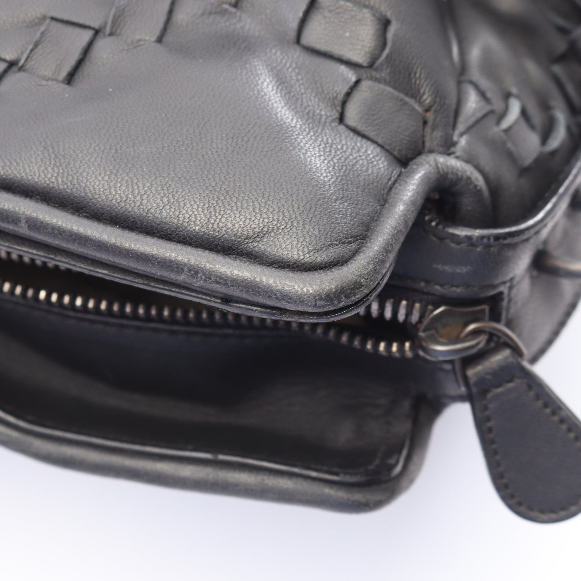 イントレチャート 2WAY ボストンバッグ レザー ブラック ボッテガヴェネタ バッグ BOTTEGA VENETA