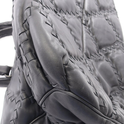イントレチャート 2WAY ボストンバッグ レザー ブラック ボッテガヴェネタ バッグ BOTTEGA VENETA