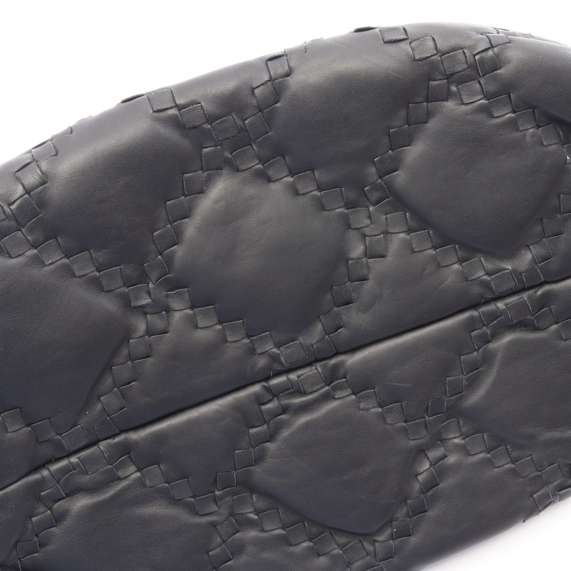 イントレチャート 2WAY ボストンバッグ レザー ブラック ボッテガヴェネタ バッグ BOTTEGA VENETA