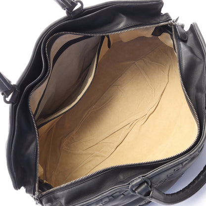 イントレチャート 2WAY ボストンバッグ レザー ブラック ボッテガヴェネタ バッグ BOTTEGA VENETA