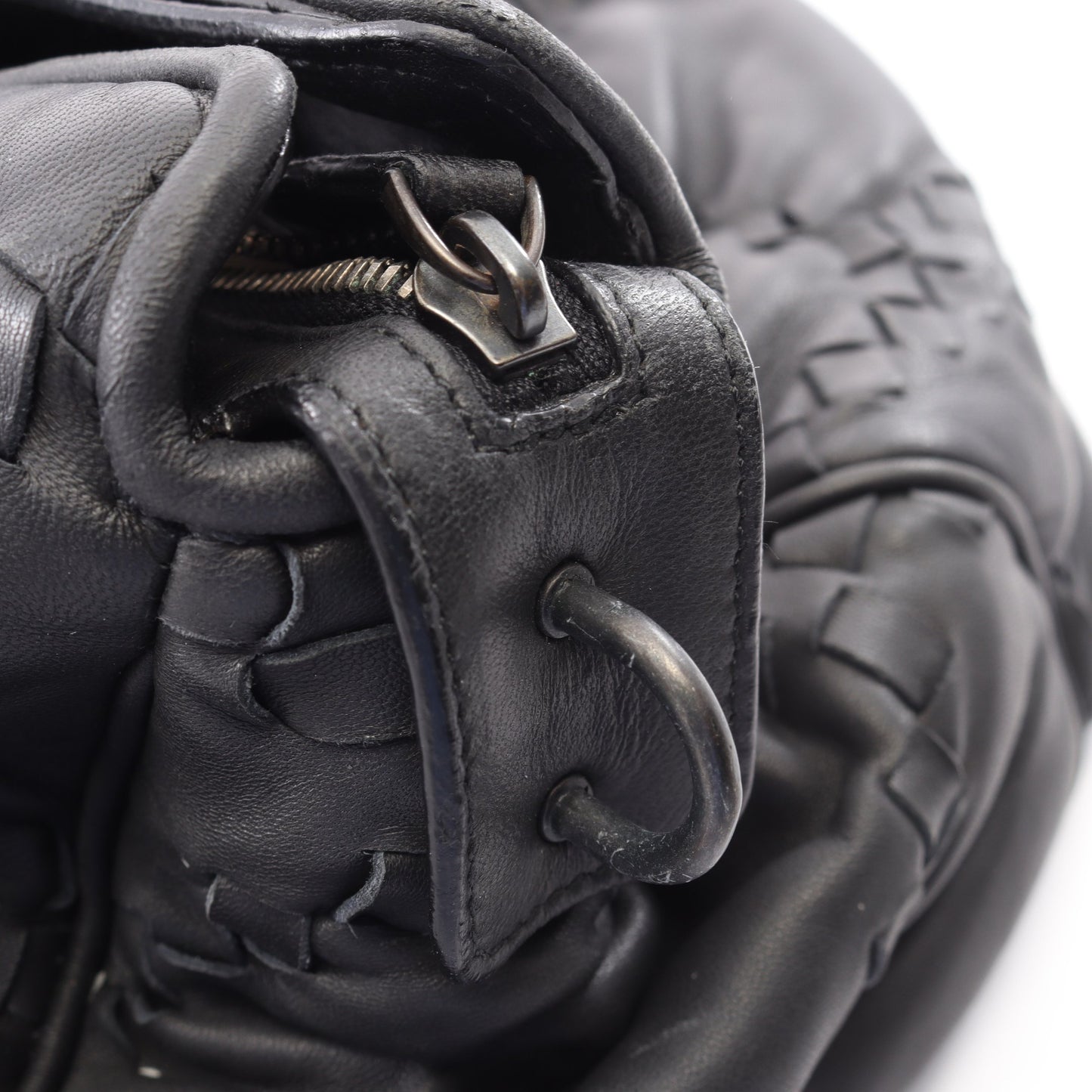 イントレチャート 2WAY ボストンバッグ レザー ブラック ボッテガヴェネタ バッグ BOTTEGA VENETA