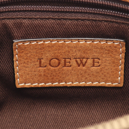 ロゴ Wチェーンショルダーバッグ レザー ブラウン ロエベ バッグ LOEWE