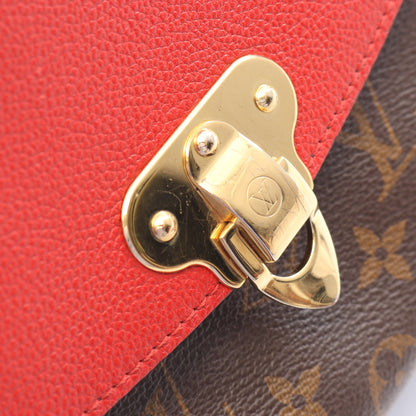 サン プラシード モノグラム スリーズ チェーンショルダーバッグ PVC レザー ブラウン レッド ルイヴィトン バッグ LOUIS VUITTON