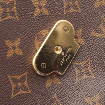 サン プラシード モノグラム スリーズ チェーンショルダーバッグ PVC レザー ブラウン レッド ルイヴィトン バッグ LOUIS VUITTON