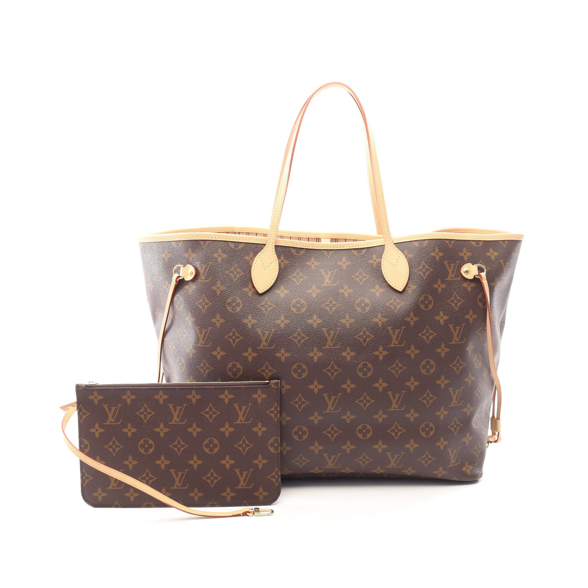 ネヴァーフルGM モノグラム ショルダーバッグ トートバッグ PVC レザー ブラウン ルイヴィトン バッグ LOUIS VUITTON