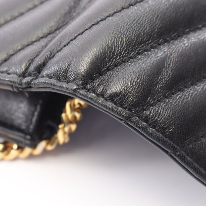 カサンドラ エンベロープ チェーンウォレット レザー ブラック サンローランパリ バッグ SAINT LAURENT PARIS