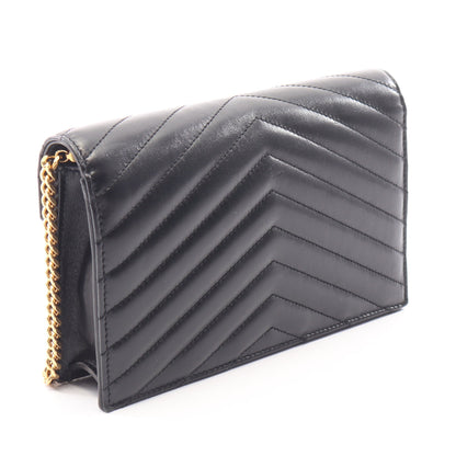 カサンドラ エンベロープ チェーンウォレット レザー ブラック サンローランパリ バッグ SAINT LAURENT PARIS