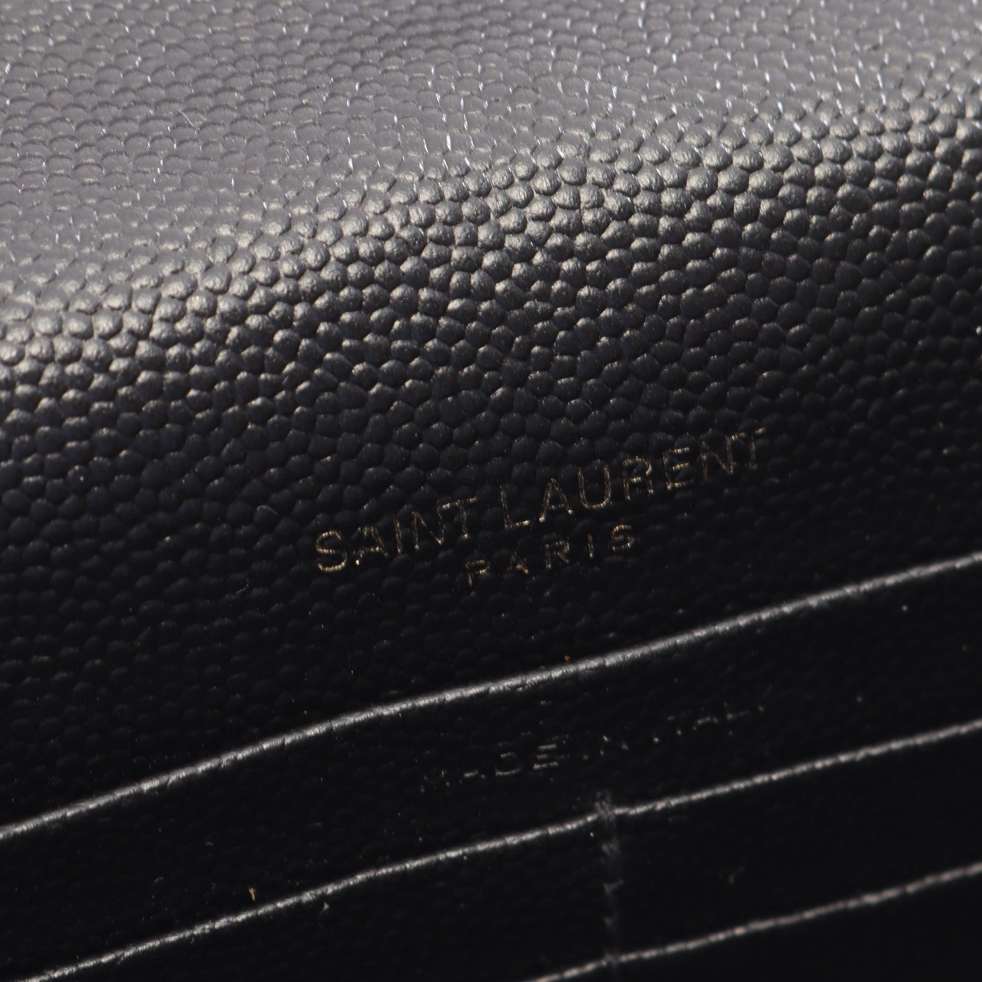 モノグラム エンベローブ チェーンウォレット レザー ブラック サンローランパリ バッグ SAINT LAURENT PARIS