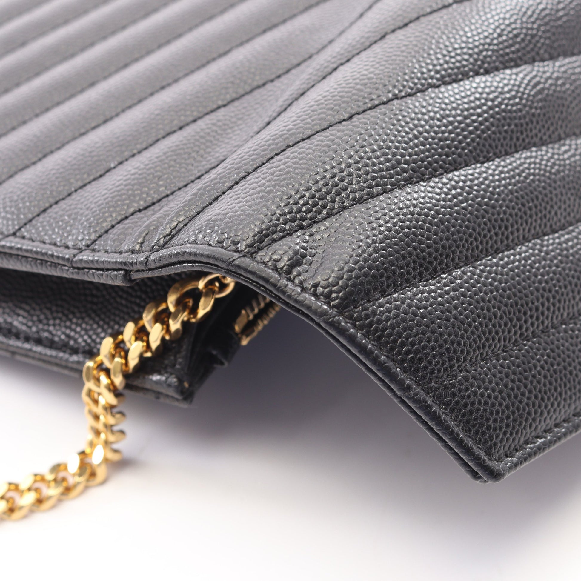 モノグラム エンベローブ チェーンウォレット レザー ブラック サンローランパリ バッグ SAINT LAURENT PARIS