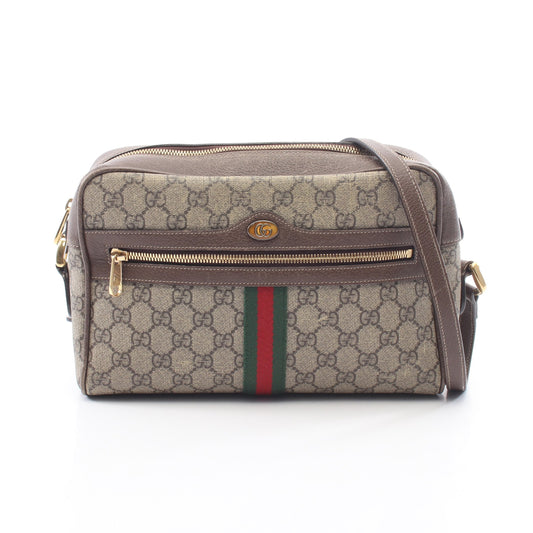 オフィディア GGスプリーム シェリーライン スモール ショルダーバッグ PVC レザー ベージュ マルチカラー グッチ バッグ GUCCI