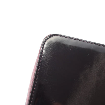 GGキャンバス バニティバッグ ハンドバッグ キャンバス エナメルレザー パープル ダークパープル グッチ