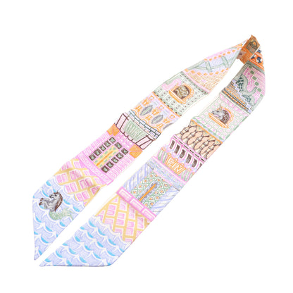 ツイリー SUPER SILK QUEST リボン スカーフ シルク マルチカラー エルメス