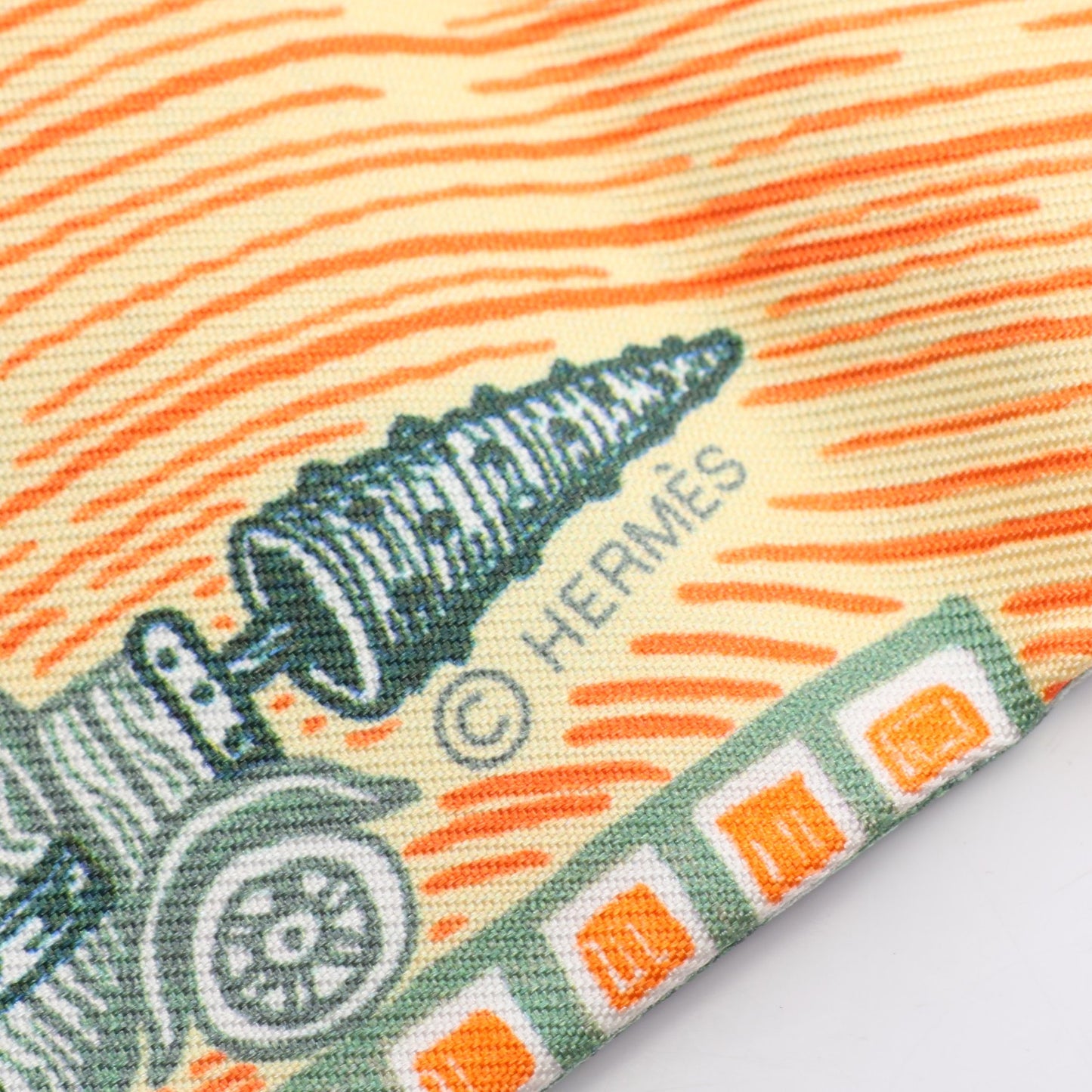ツイリー SUPER SILK QUEST リボン スカーフ シルク マルチカラー エルメス