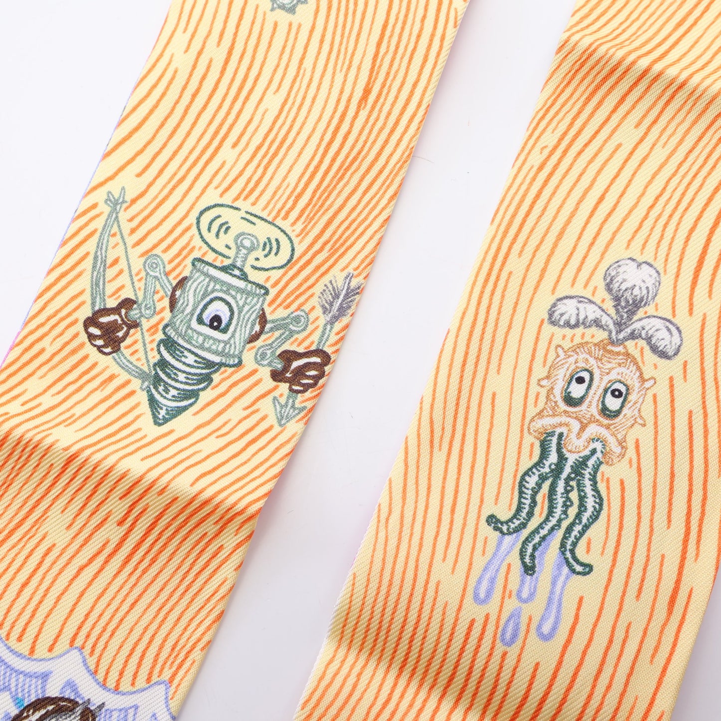 ツイリー SUPER SILK QUEST リボン スカーフ シルク マルチカラー エルメス