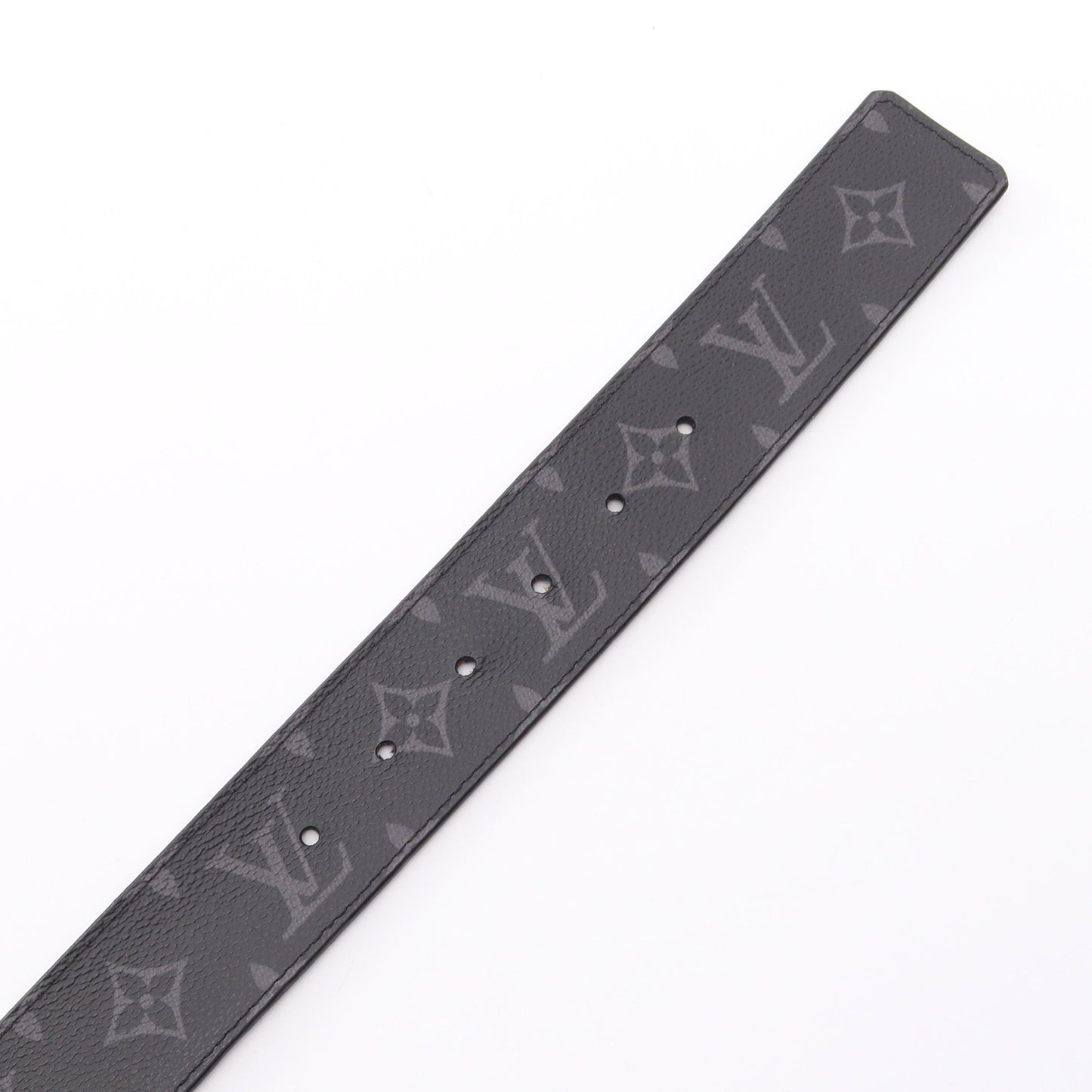 LV イニシャル 40MM モノグラムエクリプス リバーシブル ベルト PVC レザー ブラック ルイヴィトン