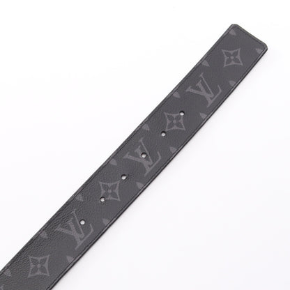 LV イニシャル 40MM モノグラムエクリプス リバーシブル ベルト PVC レザー ブラック ルイヴィトン