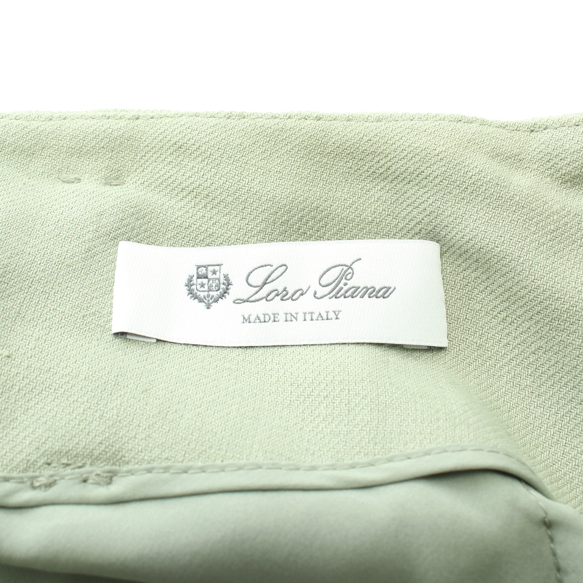 ワイドパンツ リネン ライトグリーン ロロピアーナ ボトムス Loro Piana