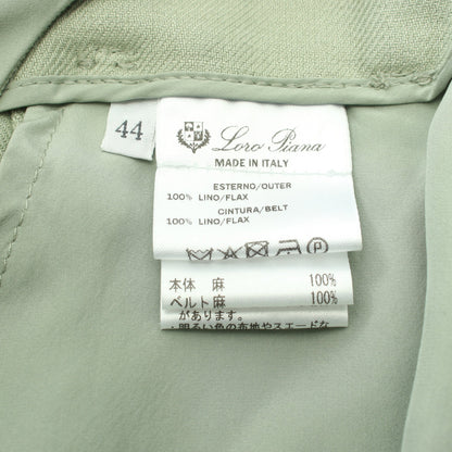 ワイドパンツ リネン ライトグリーン ロロピアーナ ボトムス Loro Piana