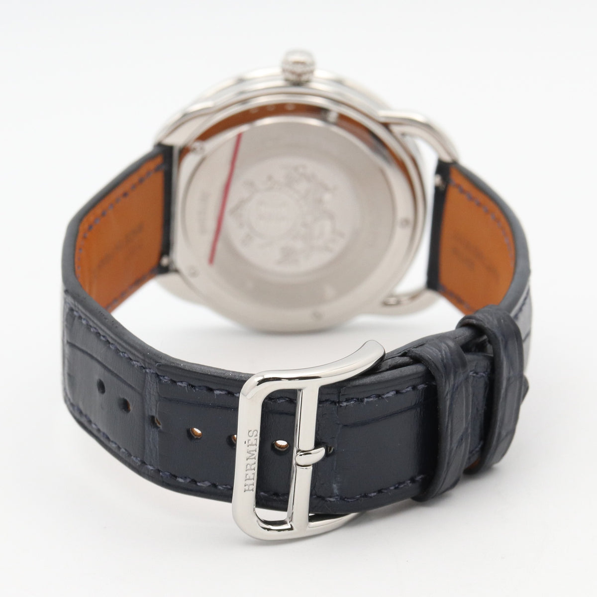 アルソー 40mm メンズ 腕時計 クオーツ ステンレススチール 革 ブルー エルメス 時計 HERMES
