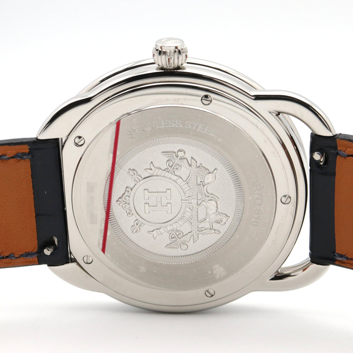 アルソー 40mm メンズ 腕時計 クオーツ ステンレススチール 革 ブルー エルメス 時計 HERMES