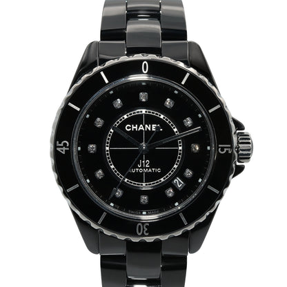 J12 12Pダイヤ メンズ 腕時計 自動巻き セラミック ダイヤモンド ブラック シャネル 時計 CHANEL