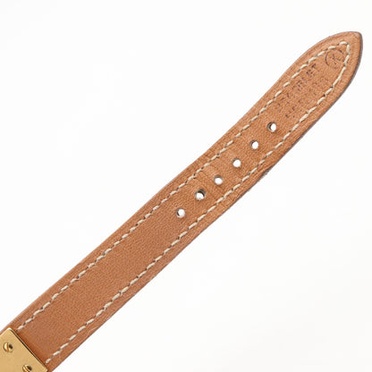 ケリーウォッチ レディース 腕時計 クオーツ GP（ゴールドメッキ） レザー ゴールド シャンパン エルメス 時計 HERMES